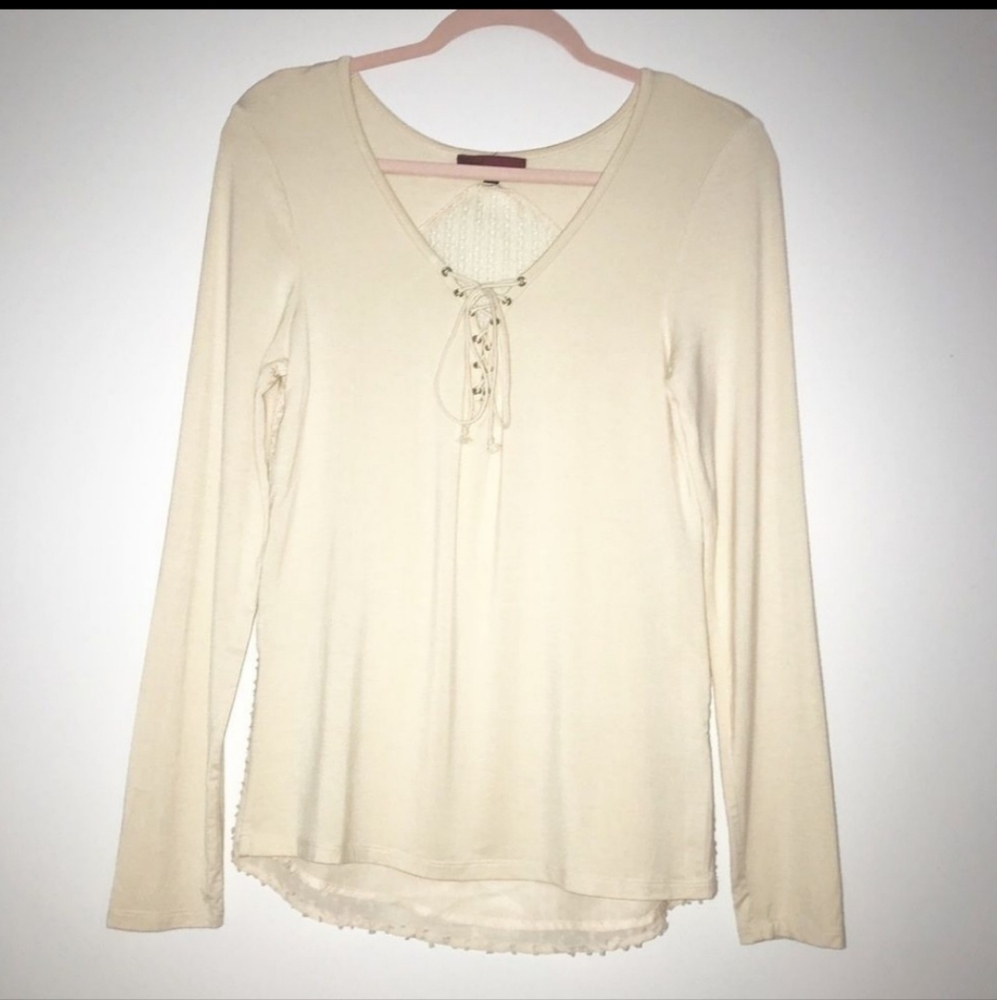 Women's BKE Peasant Blouse Long Sleeve Size Small